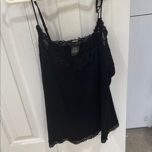 Banana Republic Black Lace Trim Cami Top